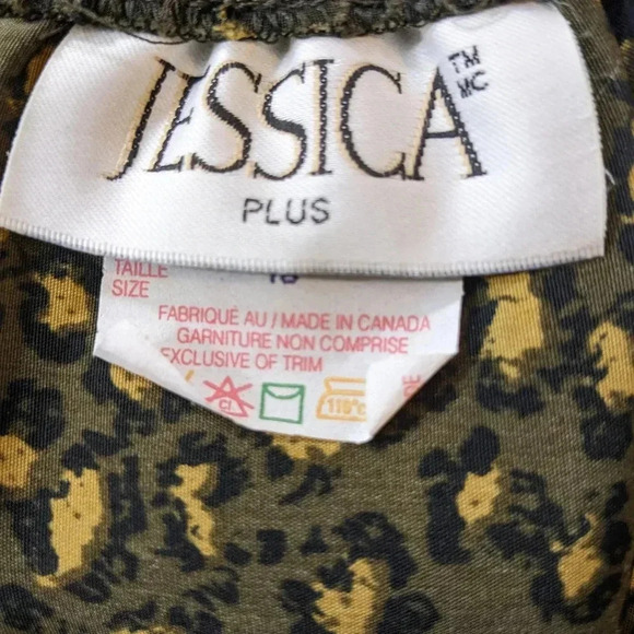 Vintage Midi Skirt  Size 18 Animal Print Giraffe Safari Print Exotic Olive Green - Picture 4 of 5